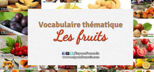 Les fruits - Vocabulaire français thématique