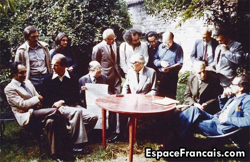 Membres de l'OuLiPo, septembre 1975, Boulogne, France.