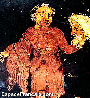 Les acteurs grecs portaient des masques qui permettaient à un même acteur d'incarner différents personnages et au public d'identifier l'âge, le statut social, l'origine ou l'état d'esprit de ceux-ci. Les acteurs grecs portaient des masques qui permettaient à un même acteur d'incarner différents personnages et au public d'identifier l'âge, le statut social, l'origine ou l'état d'esprit de ceux-ci.