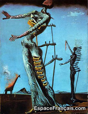 Un tableau de peinture pourrait Ãªtre le rÃ©sultat d'une imagination crÃ©atrice Ã  l'instar de La Girafe en feu (1936) du peintre Salvador DalÃ­.