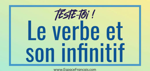Quiz : Le verbe et son infinitif