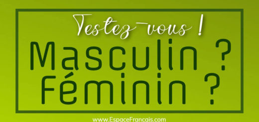 Quiz : Le genre des nom - Masculin ou féminin ?