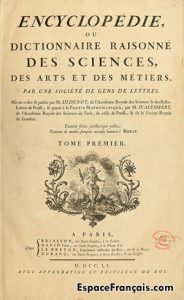 Encyclopédie ou Dictionnaire raisonné des sciences, des arts et des métiers. Page de titre du premier tome, 1751 Encyclopédie ou Dictionnaire raisonné des sciences, des arts et des métiers. Page de titre du premier tome, 1751