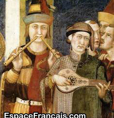 Des musiciens du Moyen Âge.
