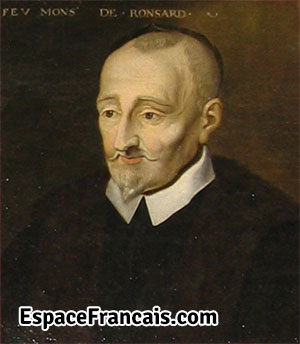 Portrait posthume de Ronsard par l'École de Blois (vers 1620), représenté de façon anachronique avec une barbichette en pointe.