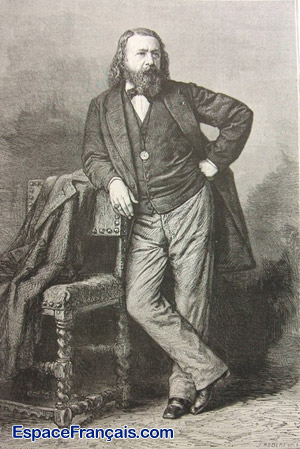 Portrait de Théophile Gautier, d'après la photographie de M. Bertall, 1869.