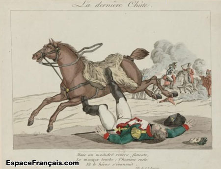 Caricature contre Napoléon Ier : La dernière chute Caricature contre Napoléon Ier : La dernière chute