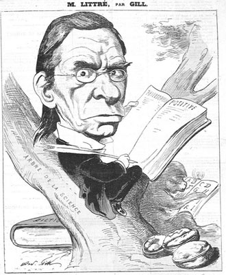 Caricature d'Émile Maximilien Paul Littré (1801-1881). Caricature d'Émile Maximilien Paul Littré (1801-1881).