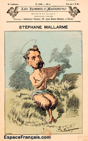Manuel Luque (1854-1919), Caricature représentant Stéphane Mallarmé sous les traits du dieu Pan. Manuel Luque (1854-1919), Caricature représentant Stéphane Mallarmé sous les traits du dieu Pan.