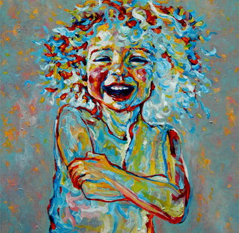 Le Bonheur (Happiness), un tableau de Joep Buijs, acrylique sur canevas, 2010.
