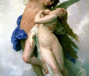 Psychè et L'Amour, par William Bouguereau (1889).