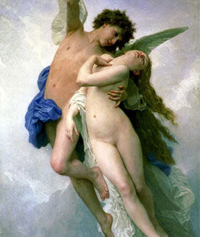 Psychè et L'Amour, par William Bouguereau (1889).