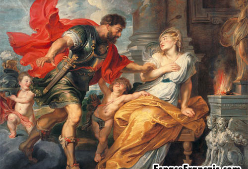 Pierre Paul Rubens, Mars et Rhéa Silvia, 1617. Huile sur toile, 208 × 272 cm. Musée Liechtenstein, Vienne, Autriche.