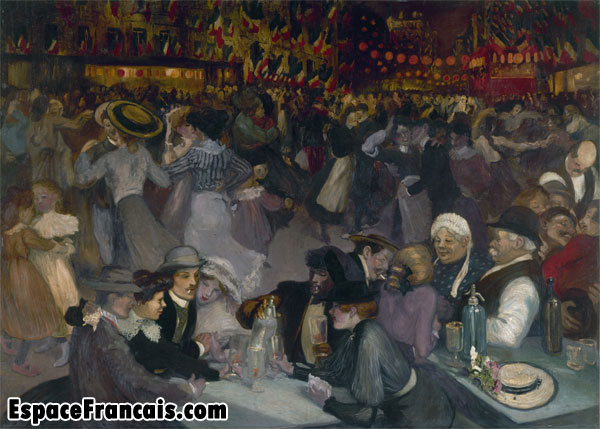 Bal du 14 juillet, Théophile Alexandre-Steinlen, 1889. Bal du 14 juillet, Théophile Alexandre-Steinlen, 1889.