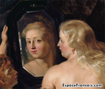 Pierre Paul Rubens, Vénus au miroir (détail), env. 1614–1615, huile sur panneau, Liechtenstein Museum Vienne.