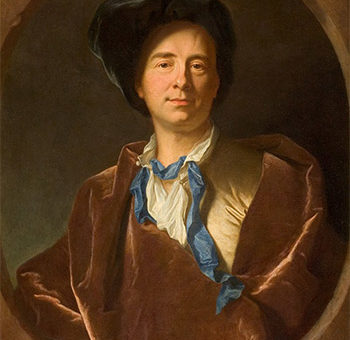 Portrait de Bernard Le Bouvier de Fontenelle fait par Hyacinthe Rigaud en 1713. Musée Fabre, Montpellier.