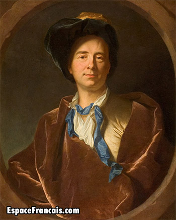 Portrait de Bernard Le Bouvier de Fontenelle fait par Hyacinthe Rigaud en 1713. Musée Fabre, Montpellier.