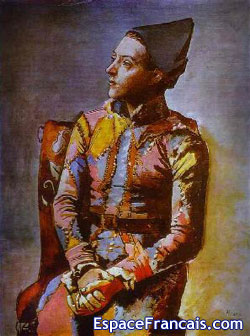 Arlequin assis (1923) par Pablo Picasso (1881-1973).