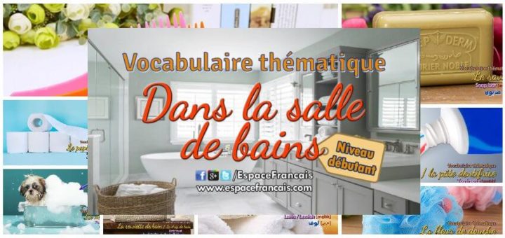 Dans la salle de bains (niveau débutant) - Vocabulaire français thématique