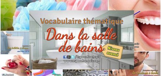Dans la salle de bains (niveau avancé) - Vocabulaire français thématique