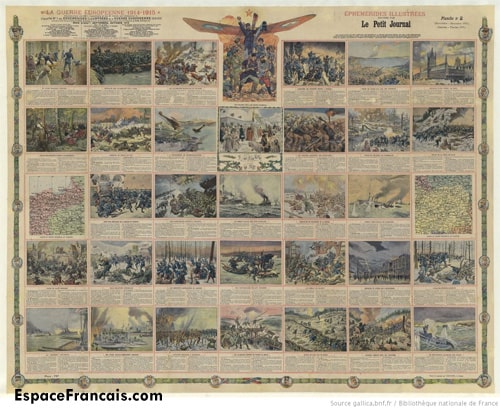 La guerre européenne 1914-1915. Éphémérides illustrées éditées par le Petit Journal. Planche n° 2 [1er novembre 1914 / 28 février 1915].