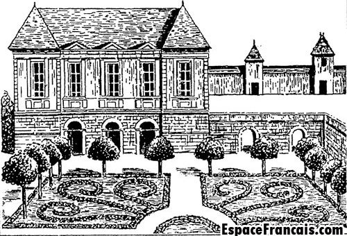 L'Hôtel de Rambouillet d’après une gravure de Gomboust (1652)