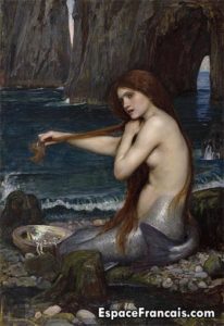 The Mermaid (La Sirène), d'après John William Waterhouse, 1901.