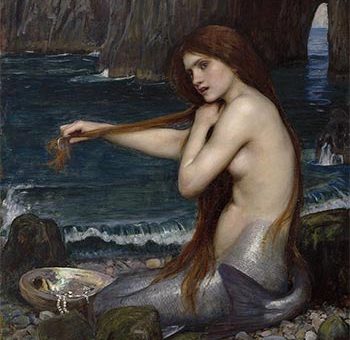 The Mermaid (La Sirène), d'après John William Waterhouse, 1901.