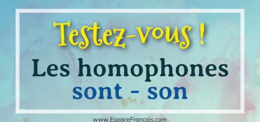 Les homophones grammaticaux : sont / son