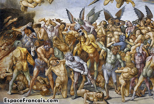 Damnés en enfer, du cycle de fresques du Jugement dernier (détail) de Luca Signorelli, Chapelle de San Brizio, cathédrale d'Orvieto (Ombrie, Italie), 1499-1504. Scala/Art Resource, NY.