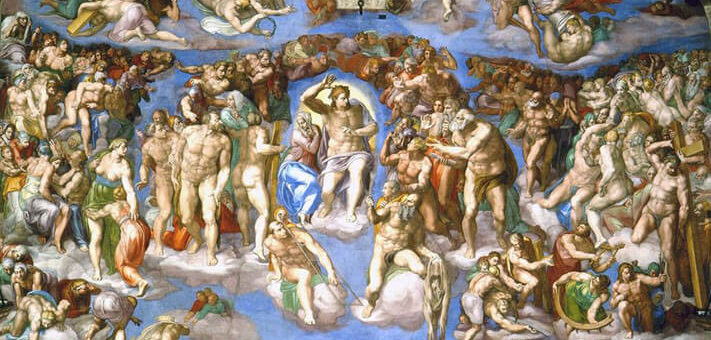 Michel-Ange, Le Jugement dernier (détail), 1536-1541, Chapelle Sixtine, Vatican