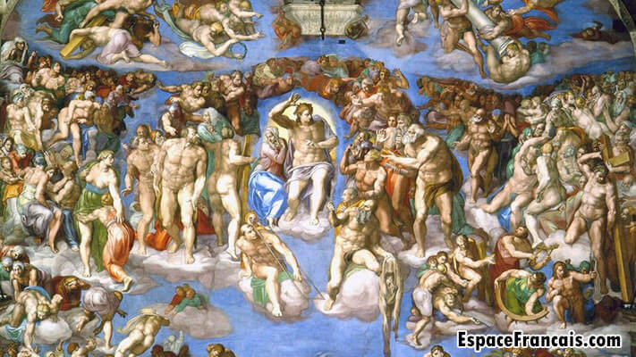 Michel-Ange, Le Jugement dernier (détail), 1536-1541, Chapelle Sixtine, Vatican Michel-Ange, Le Jugement dernier (détail), 1536-1541, Chapelle Sixtine, Vatican