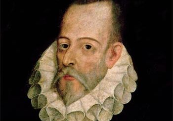 Portrait imaginaire de Miguel de Cervantès (il n'existe aucun portrait authentifié). Juan de Jaurigui y Aquilan, Cervantès, 1600. Académie espagnole de Madrid.