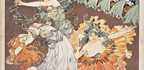 Affiche des Folies-Bergère par Léo Lelée (illustrateur, 1872-1947).