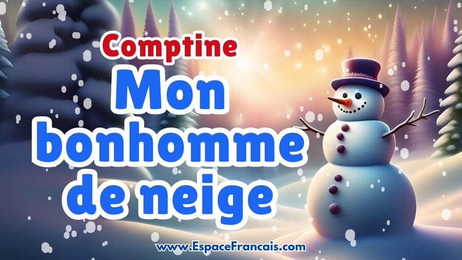Image Bonhomme De Neige Page De Garde évaluation Comptine : Mon bonhomme de neige – EspaceFrancais.com