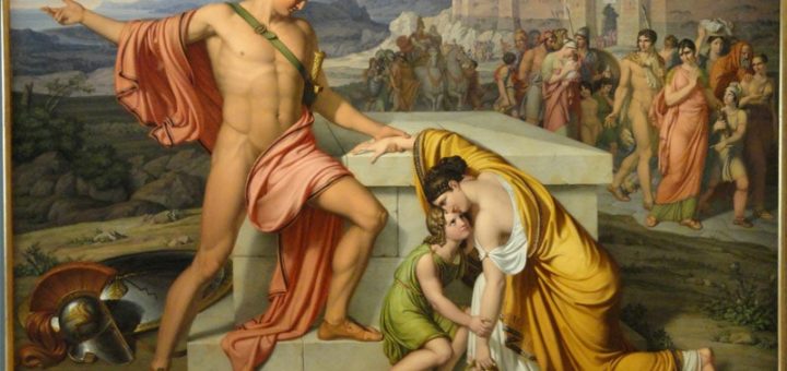 Johan Ludwig Gebhard Lund, Pyrrhus et Andromaque au tombeau d'Hector (Pyrrhus and Andromache at Hector's Tomb), Statens Museum for Kunst, entre 1807 et 1811