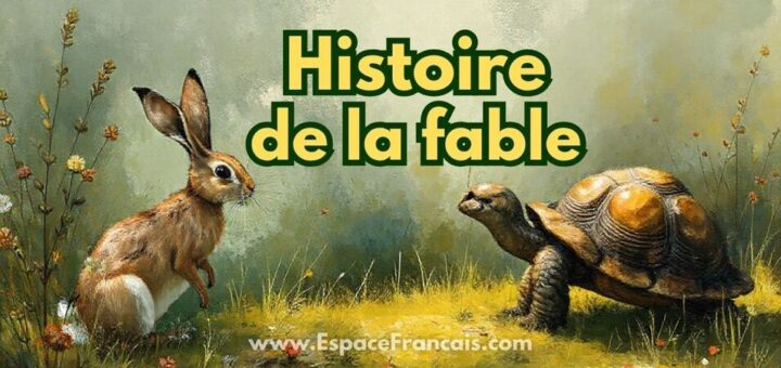Histoire de la fable - Illustration de la fable : Le Lièvre et la Tortue