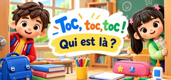 Cover - Toc, toc, toc ! Qui est là ? - Comptine pour enfants sur les fournitures scolaires